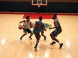 3 man weave basketball drill