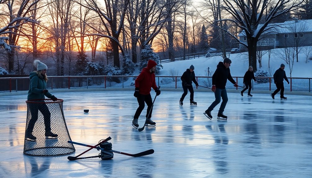 creating an ice skating rink