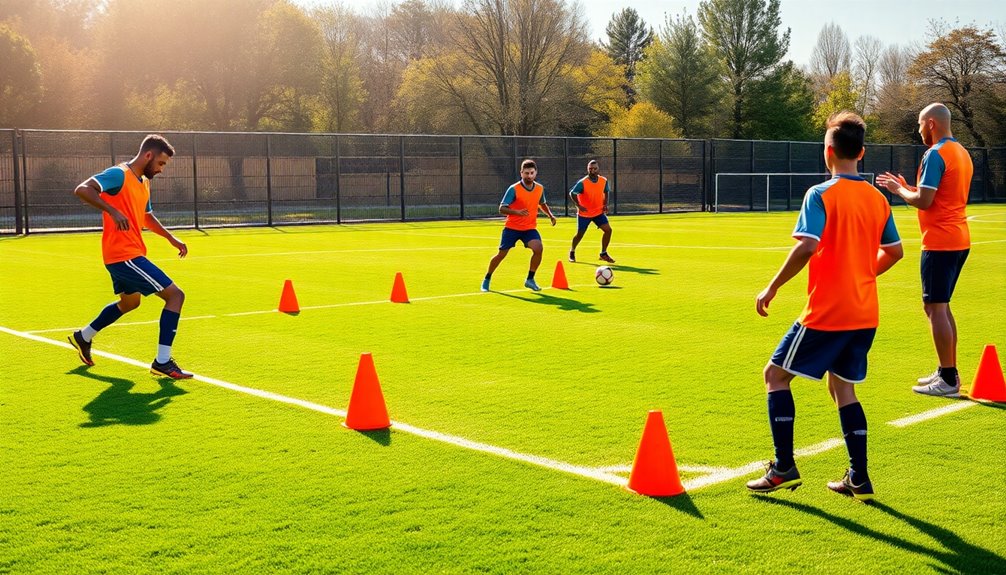 cone based defensive training drills