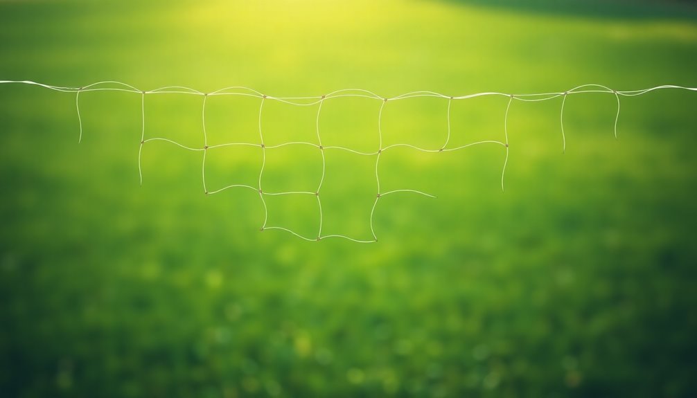 minimalist soccer net illustration