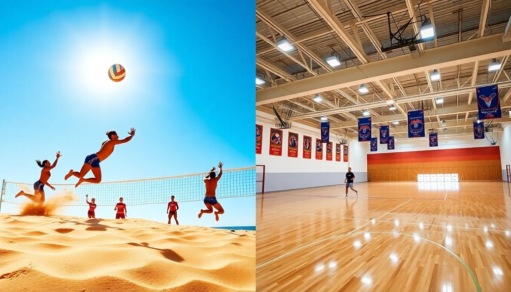 beach vs indoor volleyball