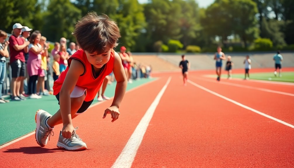 encouraging child sprint training