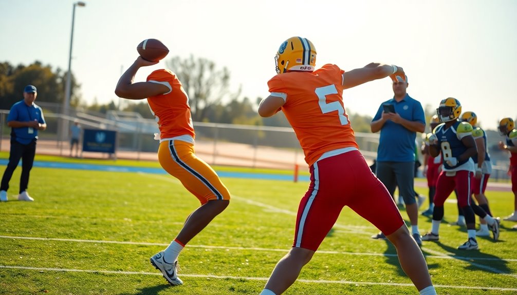 perfecting football throwing technique